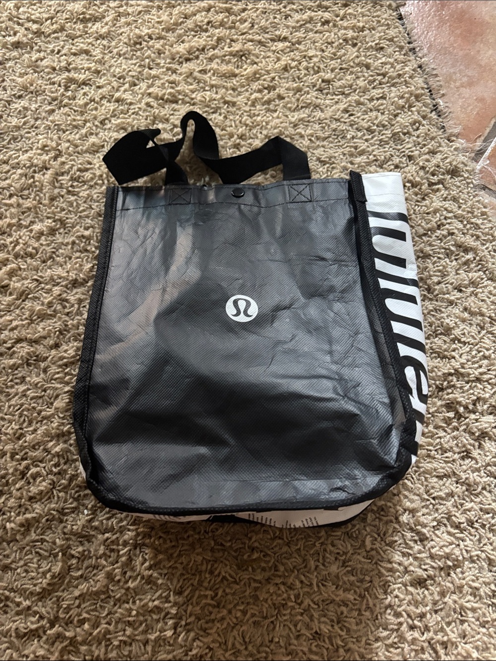 lululemon athletica Black and White Reusable Tote
